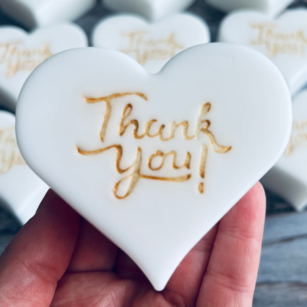 “Thank you” Heart Soap Favors