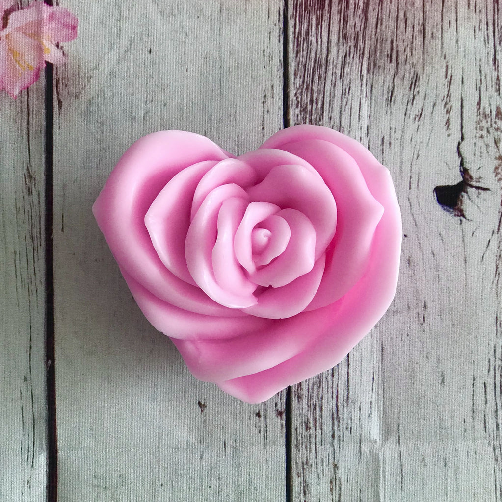 Heart Rose Flower Soap Favors