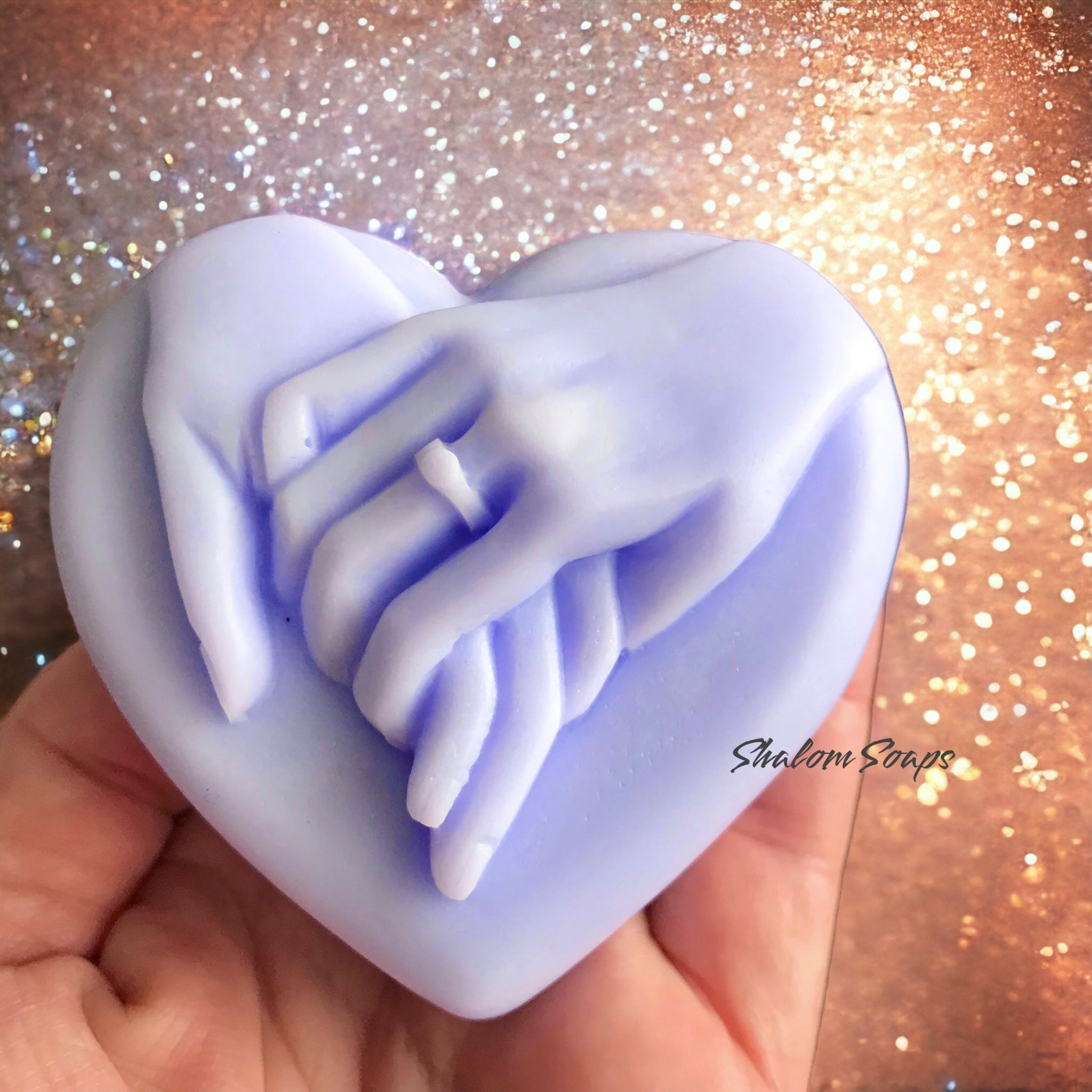 Holding Hands Heart Soap