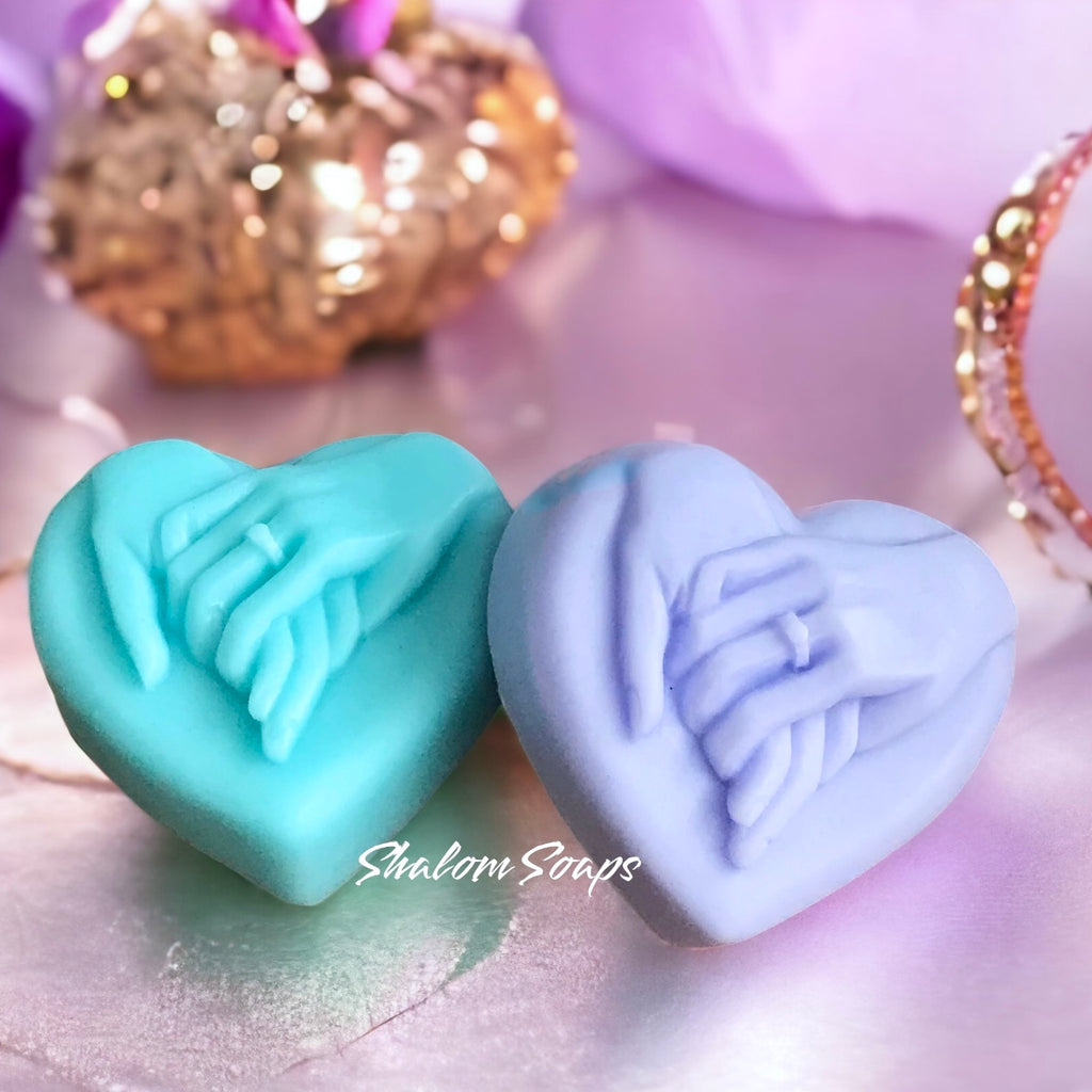 Holding Hands Heart Soap Favors