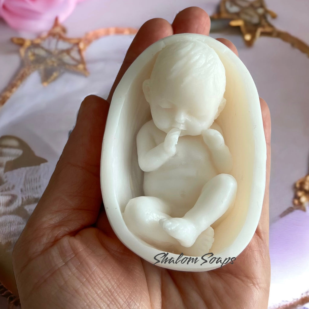 3D Baby Boy in a Basket Soap Favors