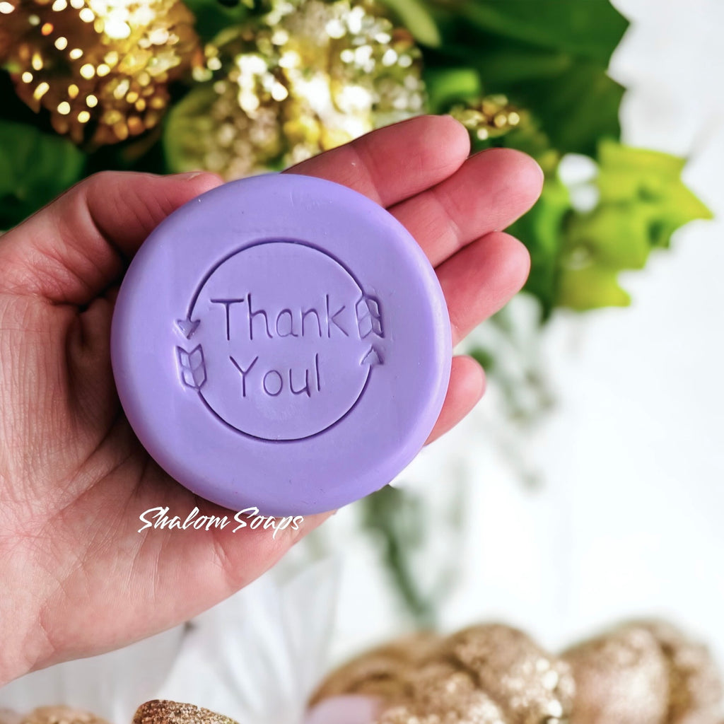 Round "Thank You" Bar Soap Favors